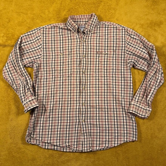 Carhartt Other - Carhartt Men's Plaid Button Up Shirt Size M 100 Cotton Long Sleeve Casual Top